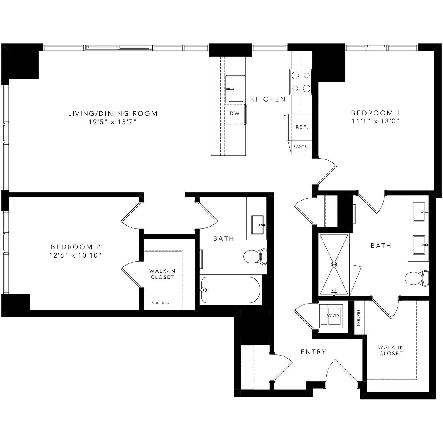 Floor plan layout diagram for B5